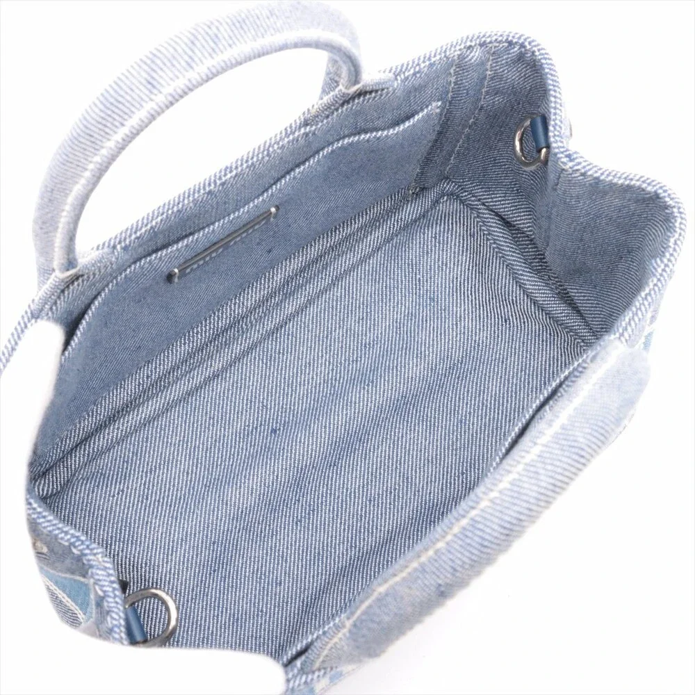 Miu Canvas 2 Way Handbag Blue #164855M86B - Picture 8 of 12